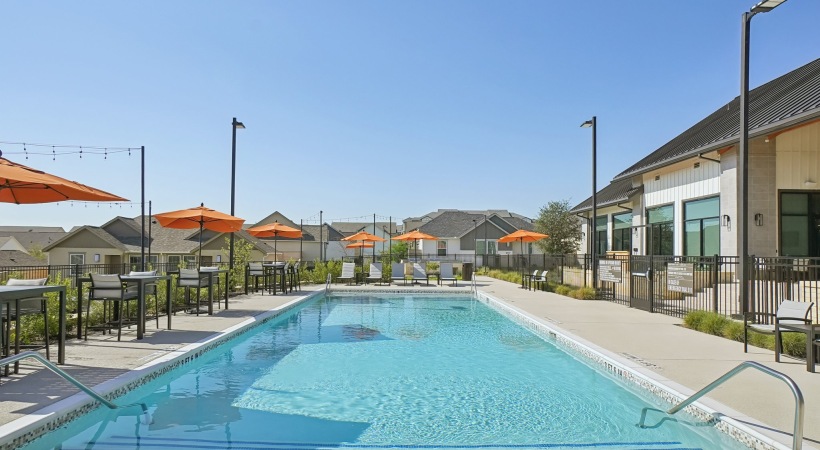 Resort-style swimming pool